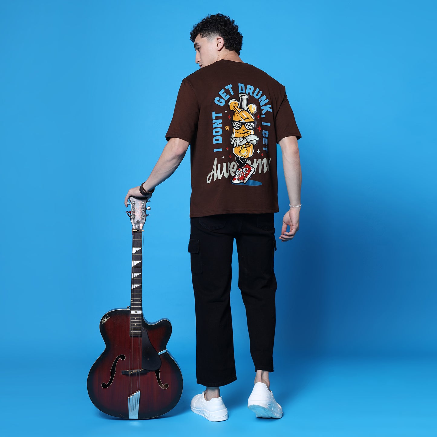 Brown Oversized Graphic T-Shirt | YAIL