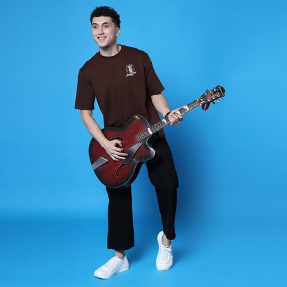 Brown Oversized Graphic T-Shirt | YAIL