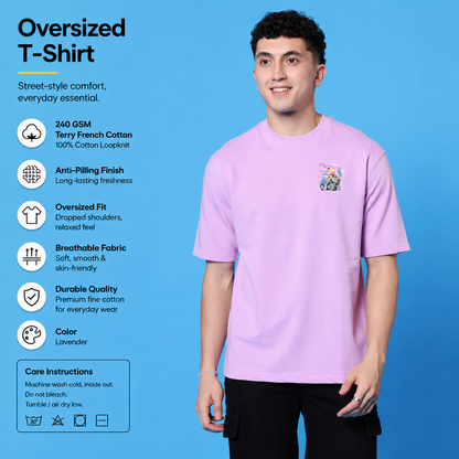 YAIL™ Lilac Skate Monster Oversized T-Shirt