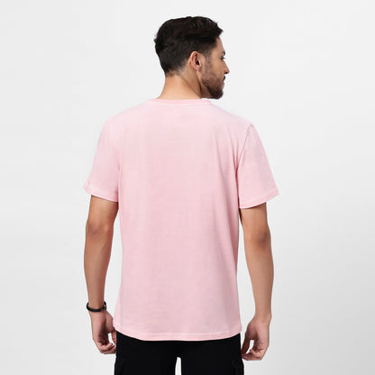 YAIL™ Baby Pink Pop Art Tee - 180 GSM Bio Wash Soft Cotton Regular Fit