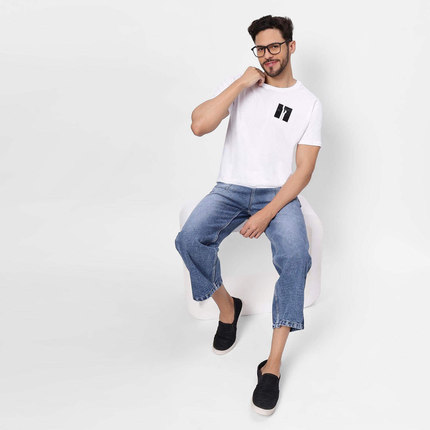 YAIL White Plain Tee - 180 GSM