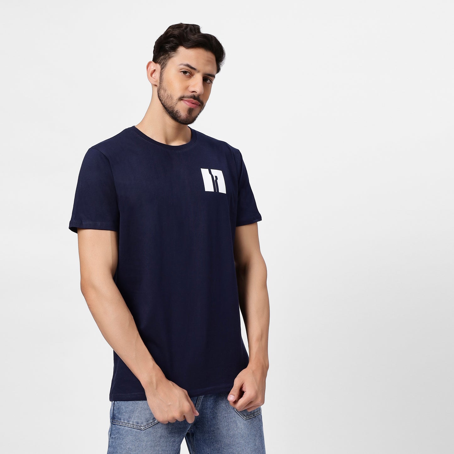 YAIL Navy Essential Tee - 180 GSM
