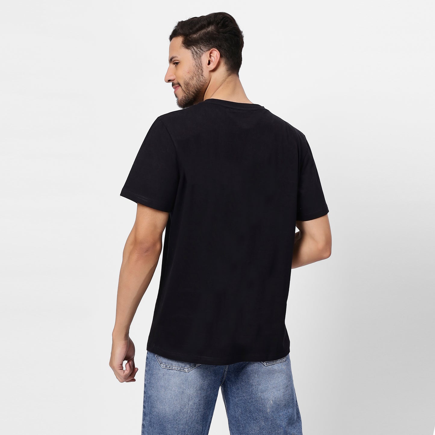 CAT Graphic Black T-Shirt for Men - 180 GSM | YAIL Clothing