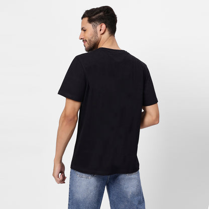 CAT Graphic Black T-Shirt for Men - 180 GSM | YAIL Clothing