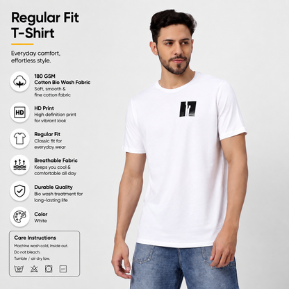 YAIL White Plain Tee - 180 GSM